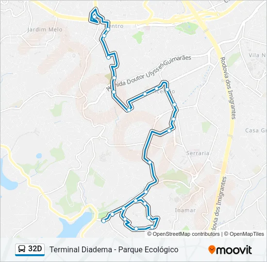 32D Bus Line Map