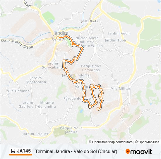 JA145 Bus Line Map