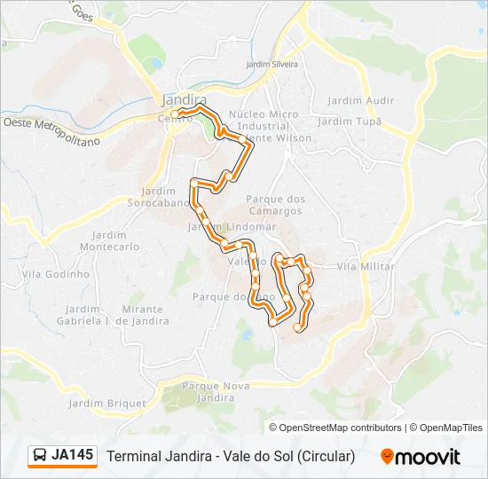JA145 Bus Line Map