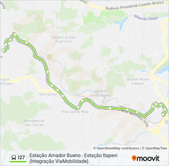 I27 Bus Line Map