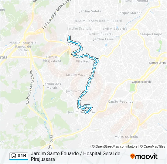 01B Bus Line Map