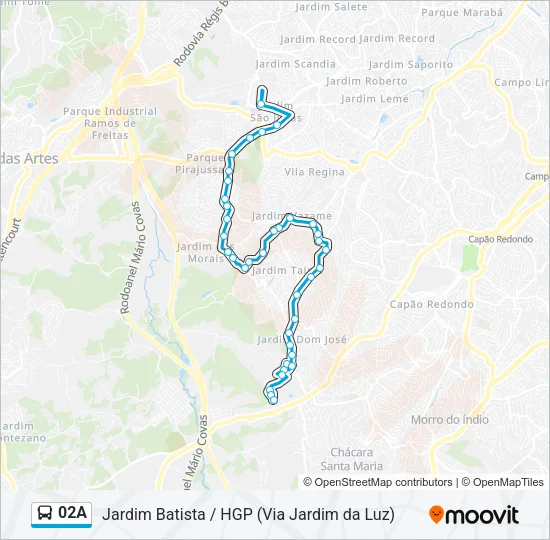 02A Bus Line Map