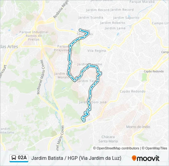 02A Bus Line Map
