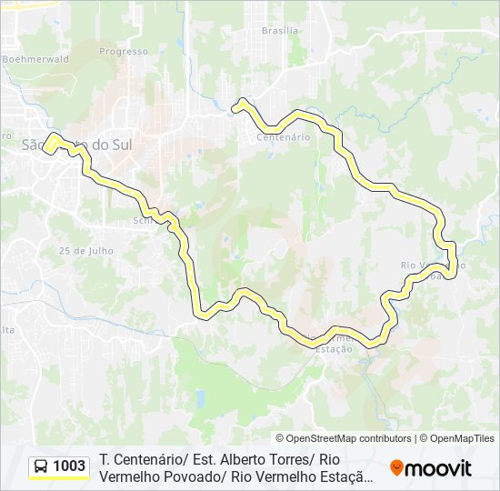 1003 bus Line Map