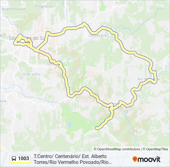 Mapa de 1003 de autobús