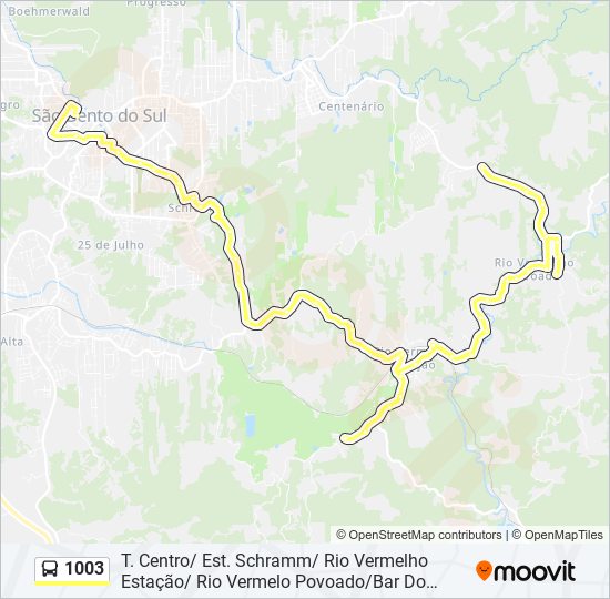 Mapa de 1003 de autobús