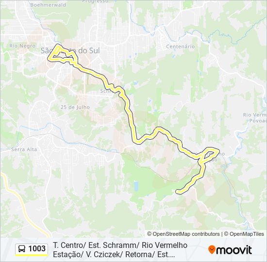 1003 bus Line Map