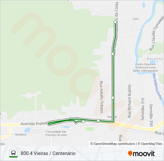 Mapa da linha 800 JOÃO PESSOA de ônibus