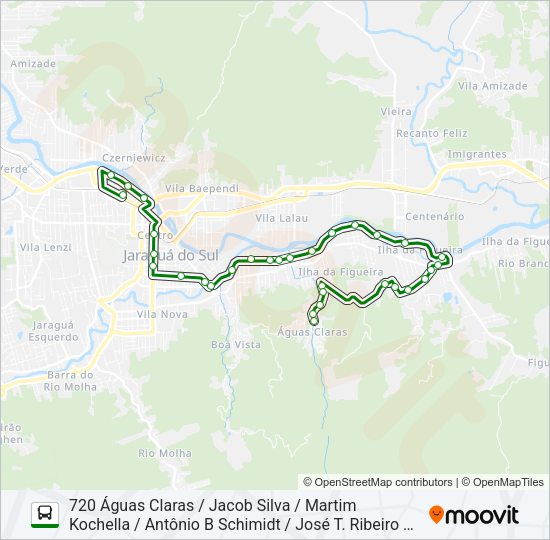 Mapa da linha 720 ÁGUAS CLARAS de ônibus