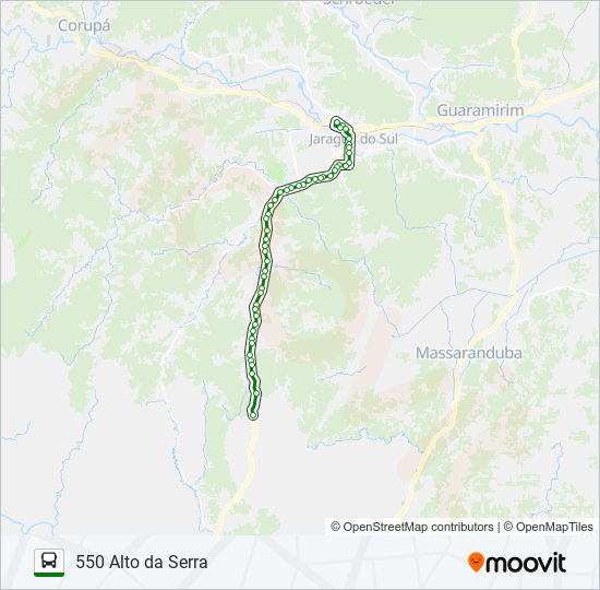 550 ALTO DA SERRA bus Line Map