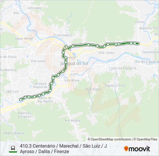 Mapa da linha 410 SÃO LUÍS de ônibus