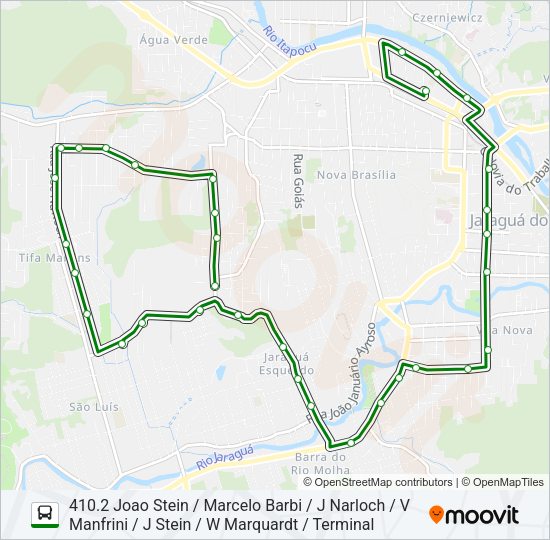 Mapa da linha 410 SÃO LUÍS de ônibus