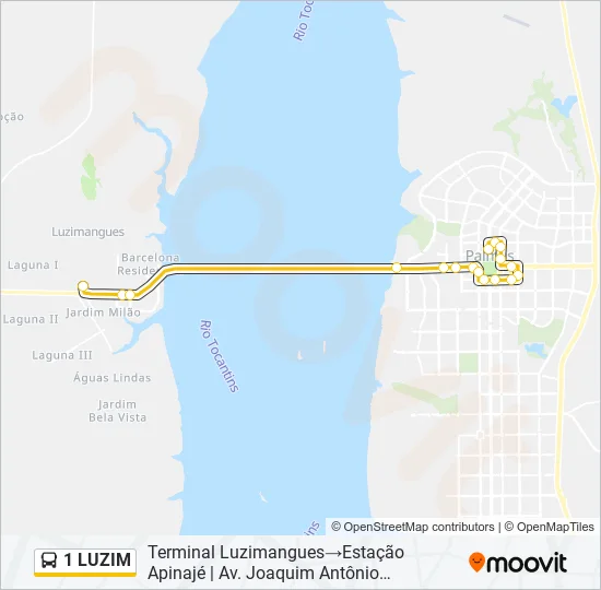 1 LUZIM Bus Line Map