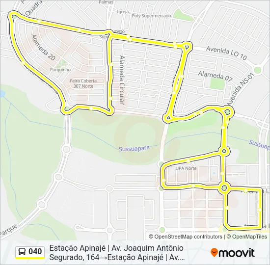 040 Bus Line Map