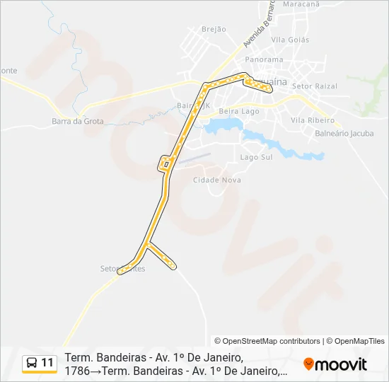 11 Bus Line Map