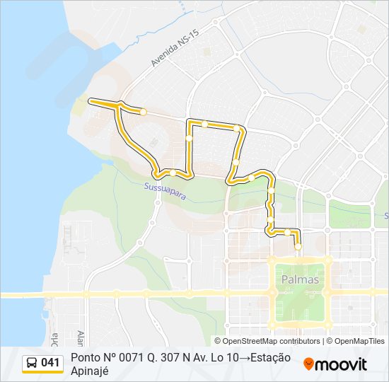 041 bus Line Map