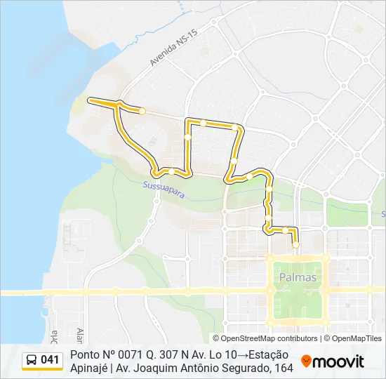 041 Bus Line Map