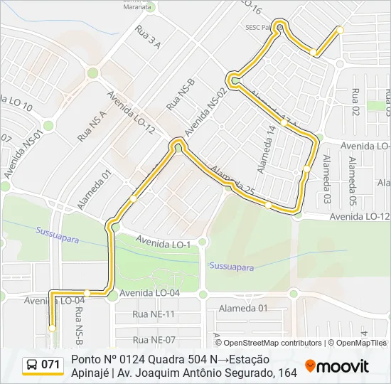 071 Bus Line Map