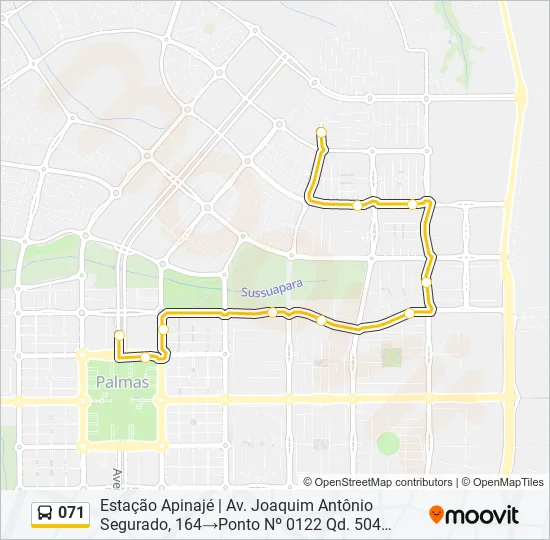 071 Bus Line Map