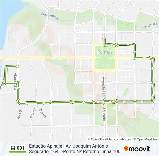 091 Bus Line Map
