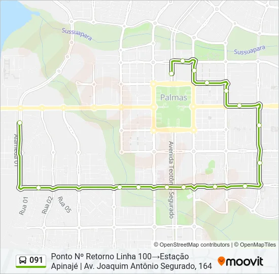 091 Bus Line Map