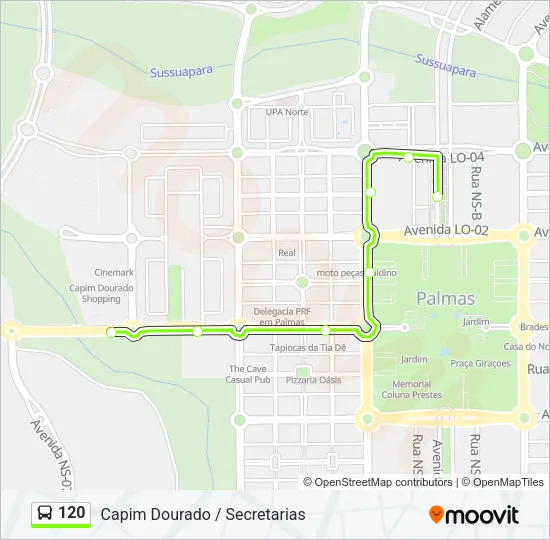 120 Bus Line Map