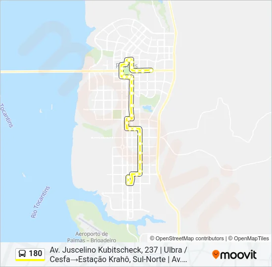 180 Bus Line Map