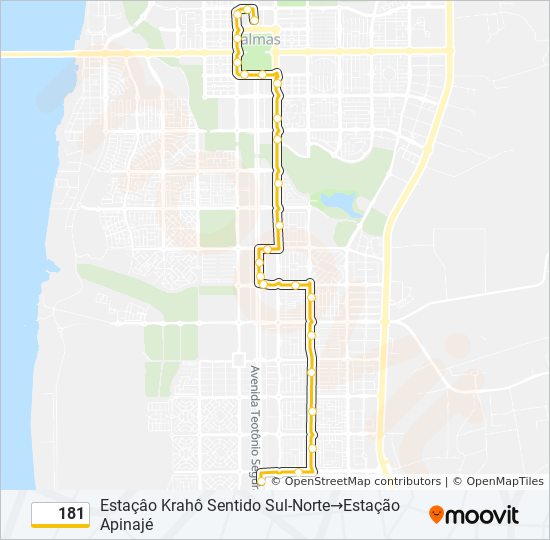 181 bus Line Map