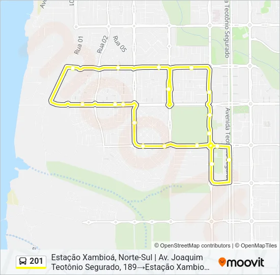 201 Bus Line Map