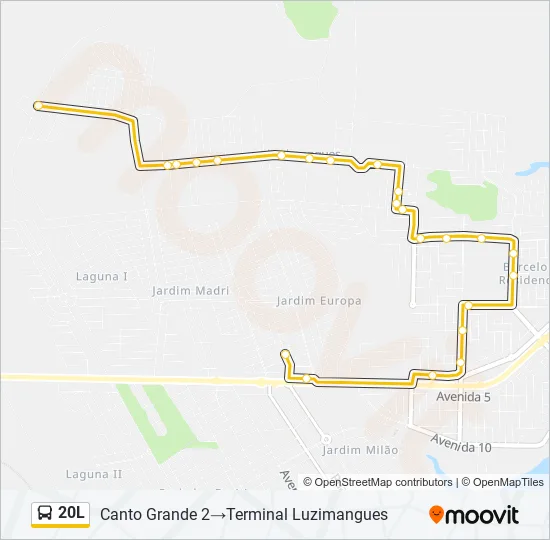 20L Bus Line Map