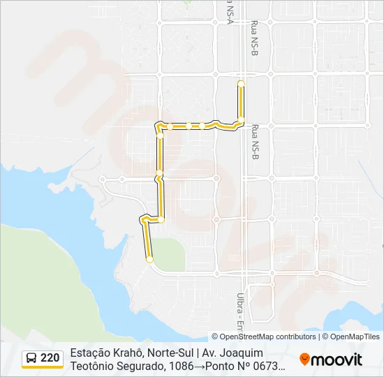 220 Bus Line Map