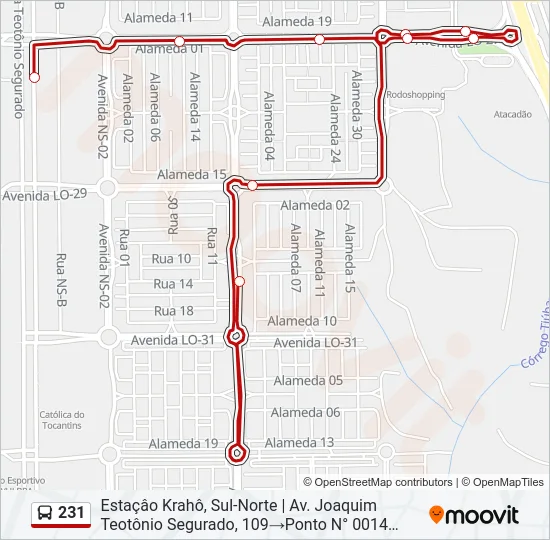 231 Bus Line Map