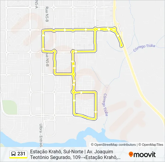 231 Bus Line Map