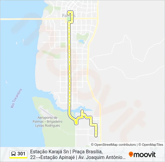 301 Bus Line Map
