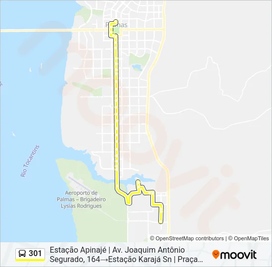 301 Bus Line Map