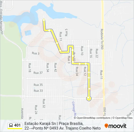 401 Bus Line Map