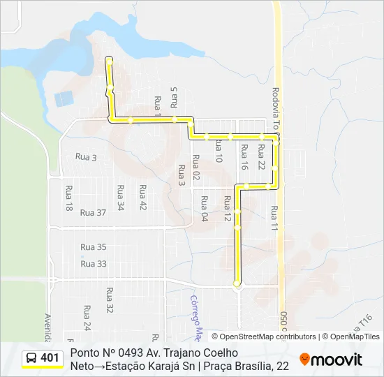 401 Bus Line Map