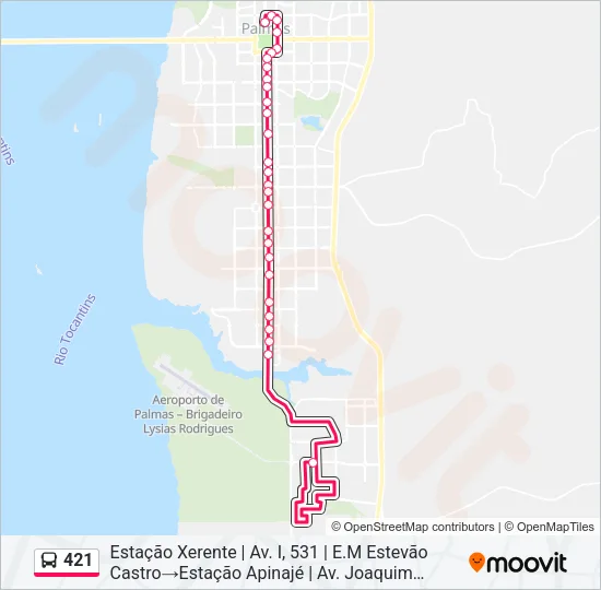 421 Bus Line Map