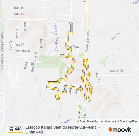 440 Bus Line Map