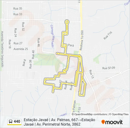 440 Bus Line Map