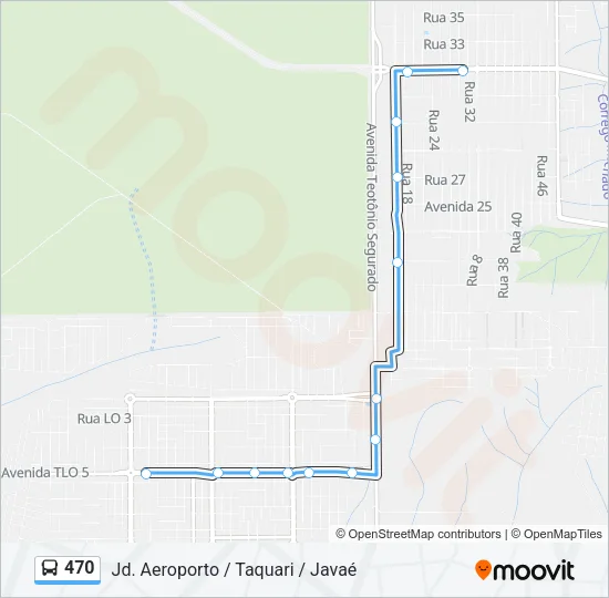 470 Bus Line Map
