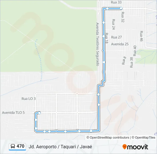 470 Bus Line Map