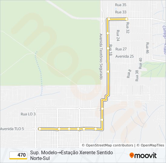 470 bus Line Map