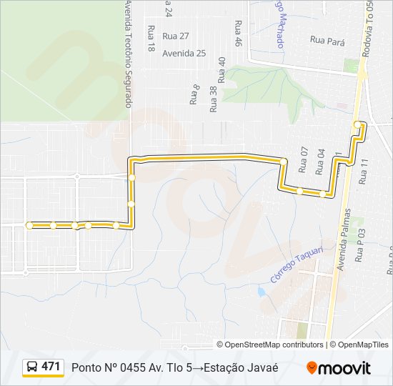 471 bus Line Map