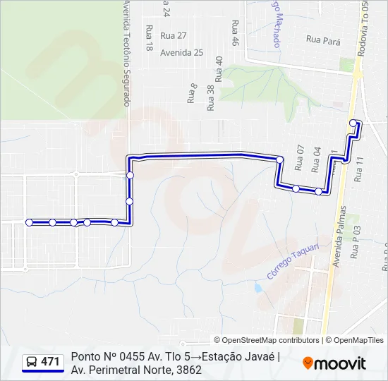 471 Bus Line Map