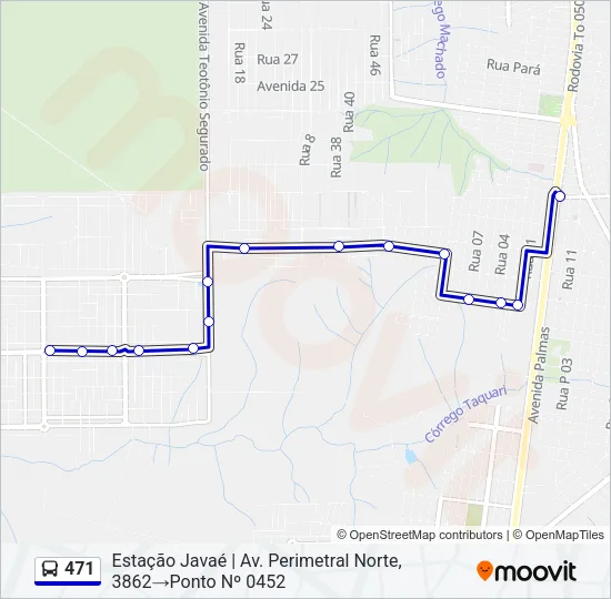 471 Bus Line Map