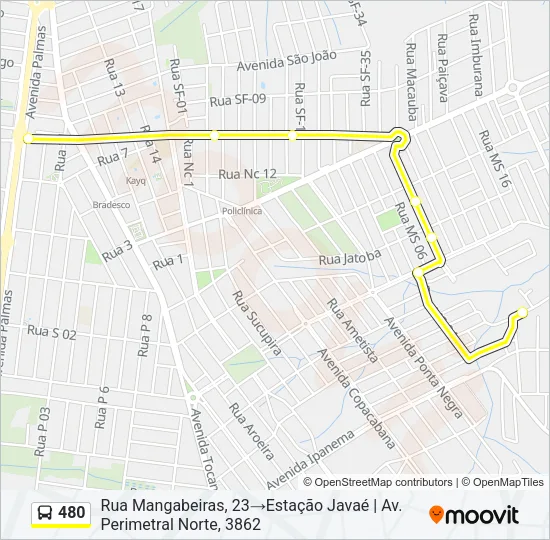 480 Bus Line Map