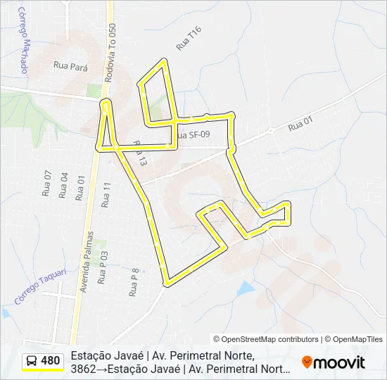 480 Bus Line Map