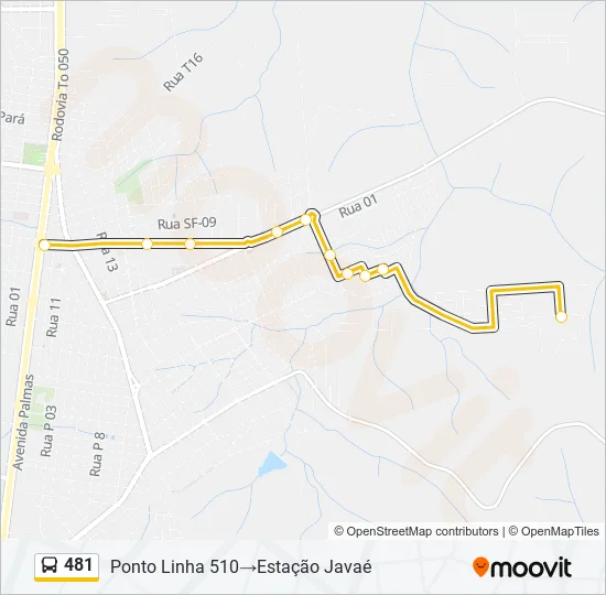 481 Bus Line Map