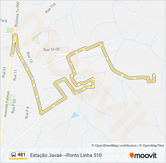 481 Bus Line Map